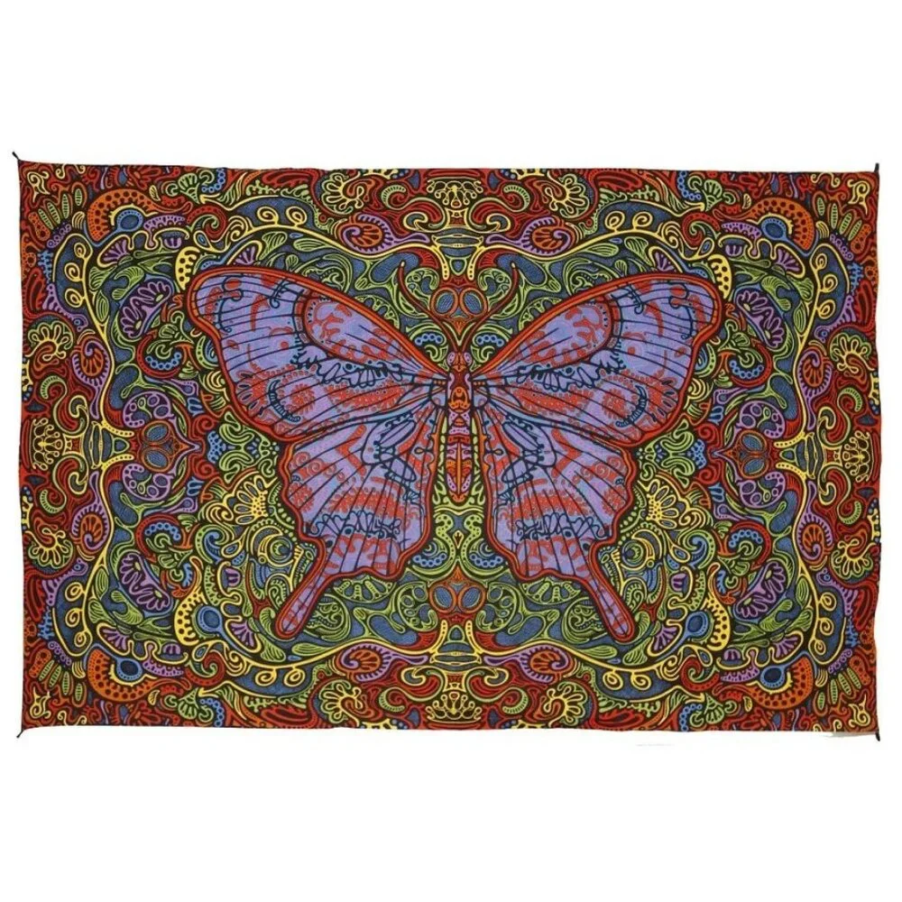 Butterfly Wings Mini Tapestry Wall Hanging Decor Gift 3D Psychedelic 45x30 New
